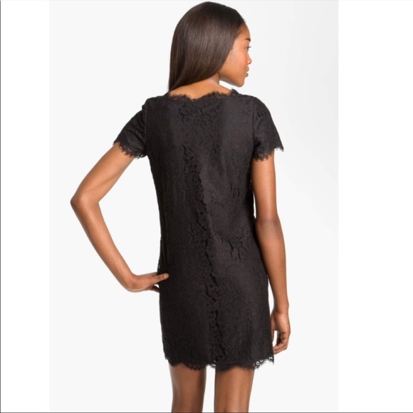 Joie Susina Black Scallop Lace Dress - Picture 3 of 12